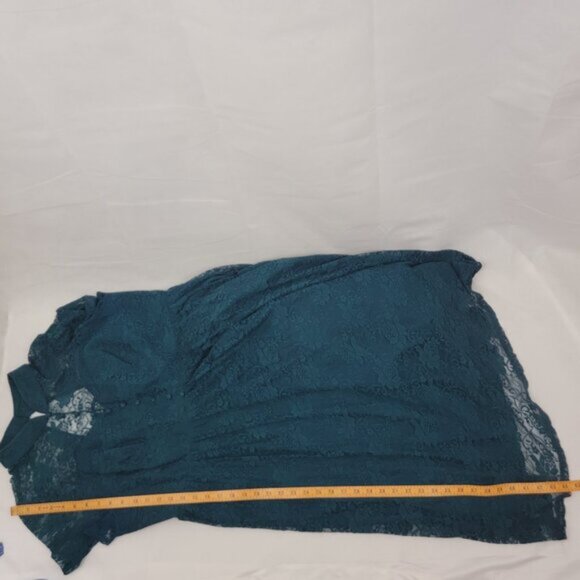 TORRID Retro Chic Teal Lace Midi Dress Womens PLUS 18 Pin Up Rockabilly - Picture 15 of 16